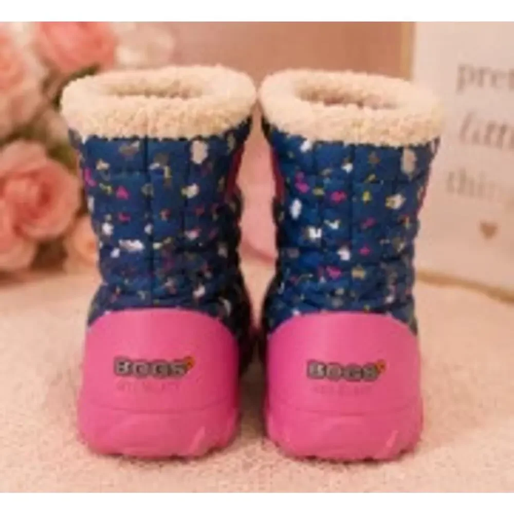BOGS Snow Pegasus Winter Boots Sz 11 Kid Waterproof Insulated Pink Blue Unicorn